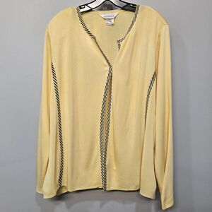 Vintage Exclusively Misook Cardigan Sweater Large 100% Acrylic‎ Office Summer